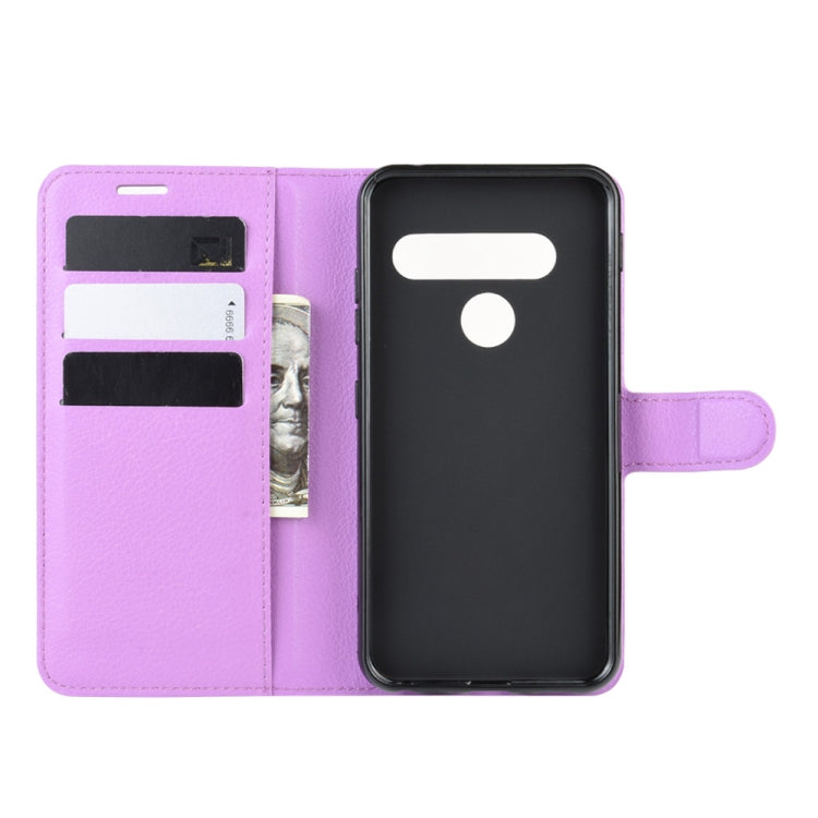 For LG G8S ThinQ Litchi Texture Horizontal Flip Leather Case with Wallet & Holder & Card Slots