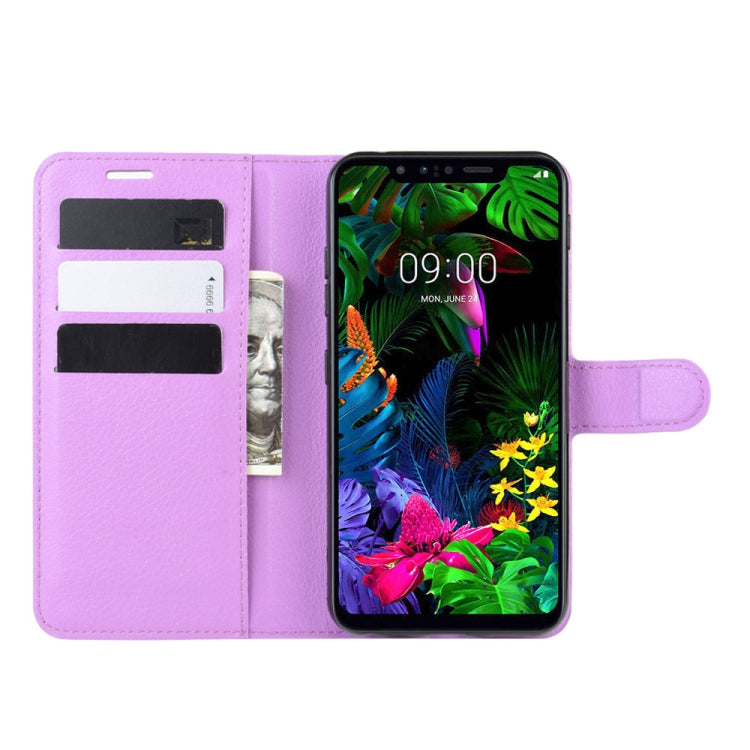 For LG G8S ThinQ Litchi Texture Horizontal Flip Leather Case with Wallet & Holder & Card Slots
