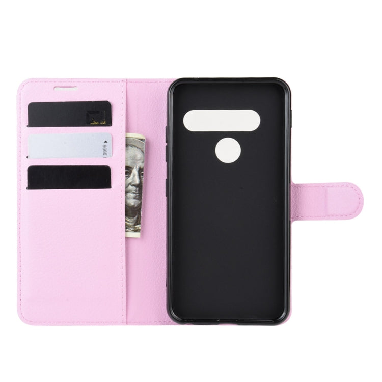 For LG G8S ThinQ Litchi Texture Horizontal Flip Leather Case with Wallet & Holder & Card Slots