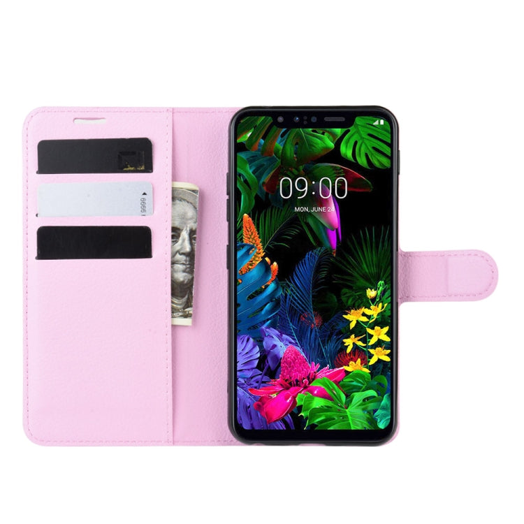 For LG G8S ThinQ Litchi Texture Horizontal Flip Leather Case with Wallet & Holder & Card Slots