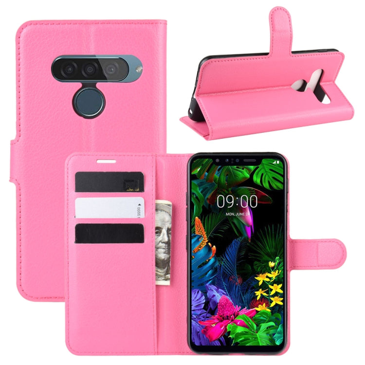 For LG G8S ThinQ Litchi Texture Horizontal Flip Leather Case with Wallet & Holder & Card Slots