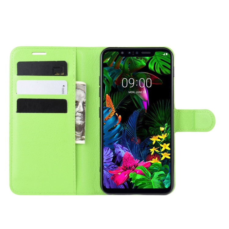 For LG G8S ThinQ Litchi Texture Horizontal Flip Leather Case with Wallet & Holder & Card Slots