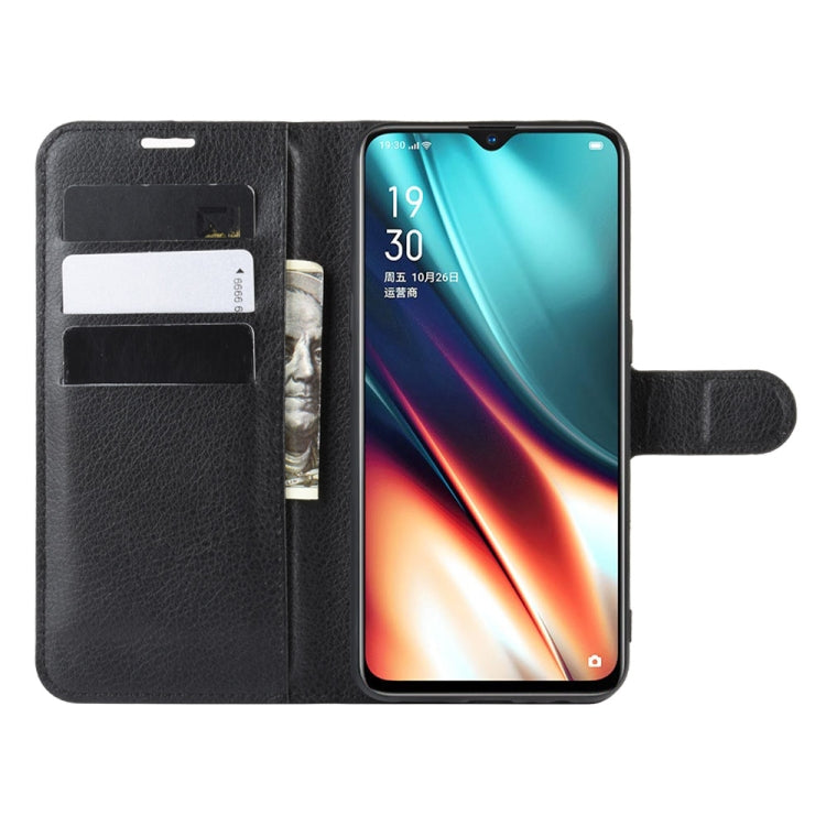 For Oppo K5 Litchi Texture Horizontal Flip Leather Case with Wallet & Holder & Card Slots