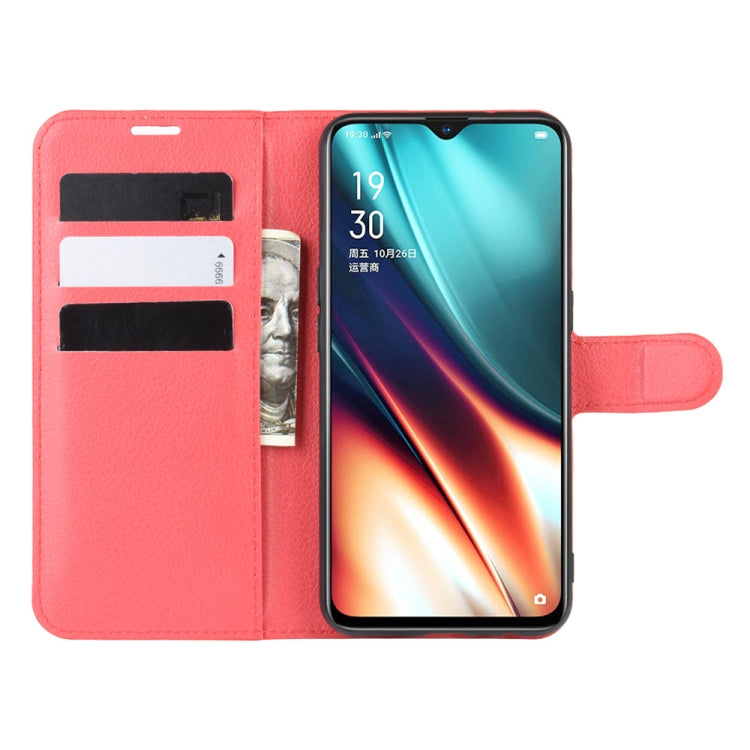 For Oppo K5 Litchi Texture Horizontal Flip Leather Case with Wallet & Holder & Card Slots