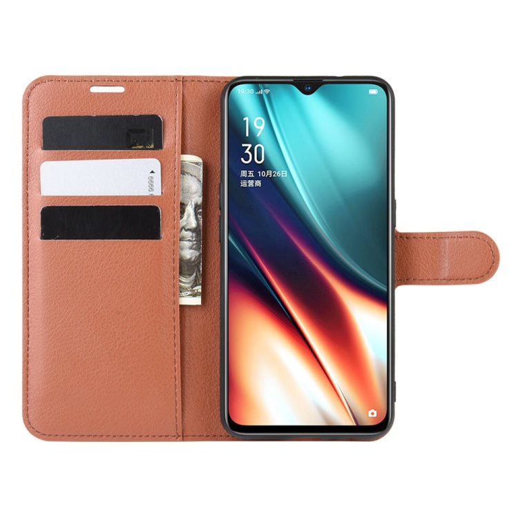 For Oppo K5 Litchi Texture Horizontal Flip Leather Case with Wallet & Holder & Card Slots