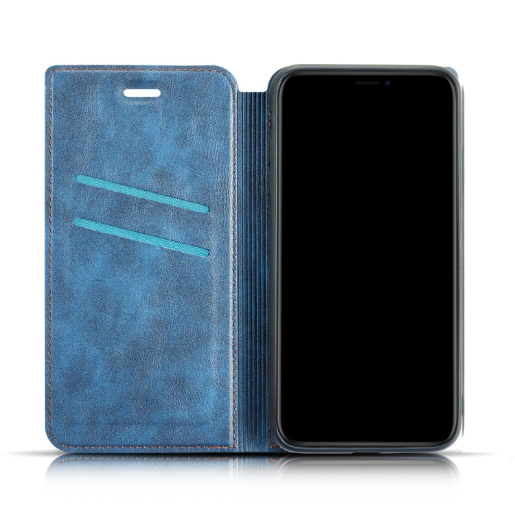 For Galaxy S8 Plus Retro Simple Ultra-thin Magnetic Leather Case with Holder & Card Slots & Lanyard