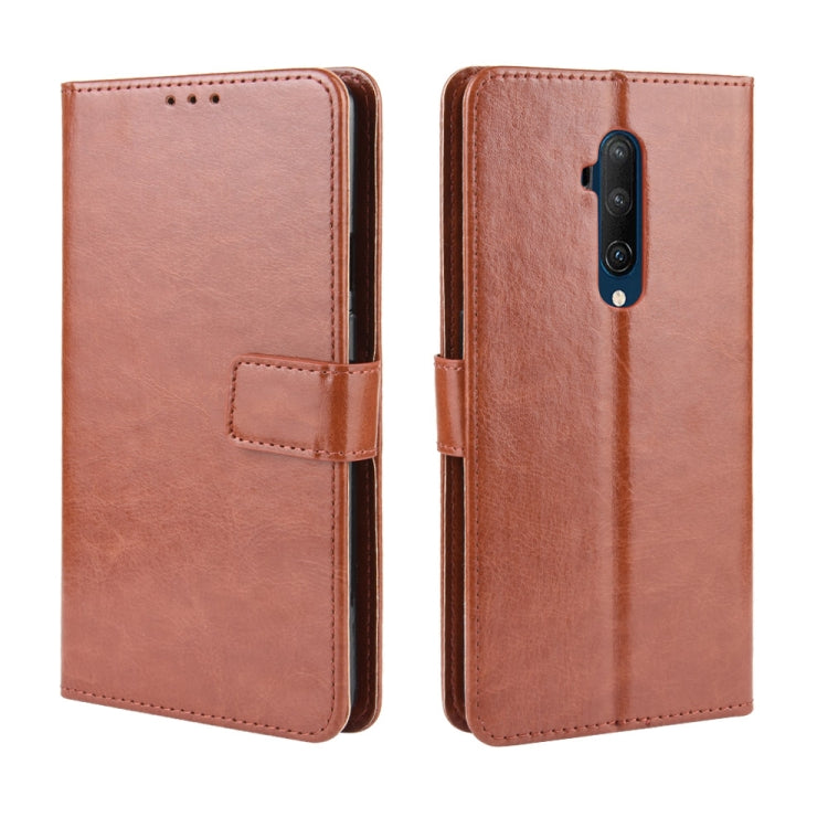 For OnePlus 7T Pro  Retro Crazy Horse Texture Horizontal Flip Leather Case with Holder & Card Slots & Photo Frame
