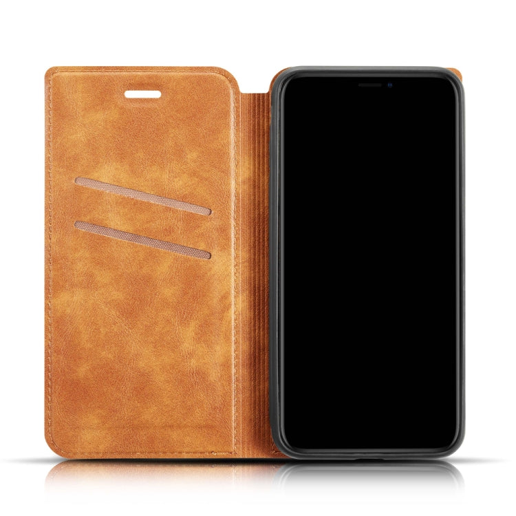 For Galaxy Note 8 Plus Retro Simple Ultra-thin Magnetic Leather Case with Holder & Card Slots & Lanyard