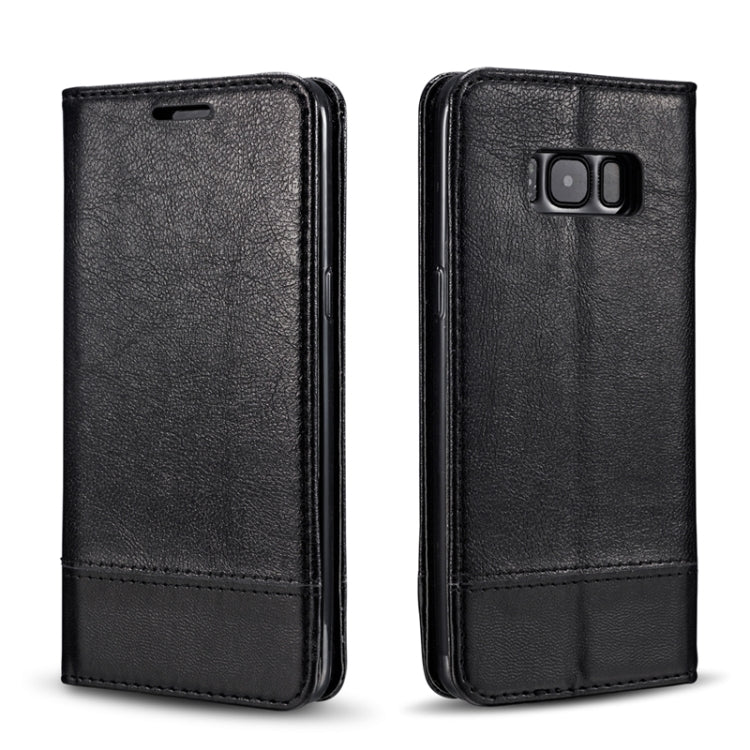 For Galaxy Note8 Double-sided Absorption Splicing Horizontal Flip Leather Case with Holder & Card Slots & Lanyard