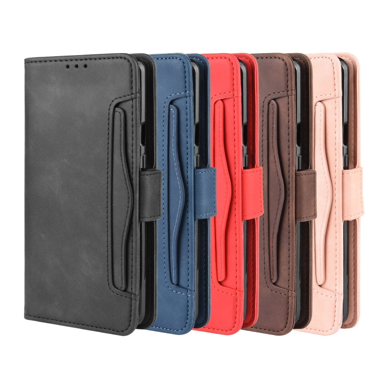 For OnePlus 7T Pro Wallet Style Skin Feel Calf Pattern Leather Case with Separate Card Slot