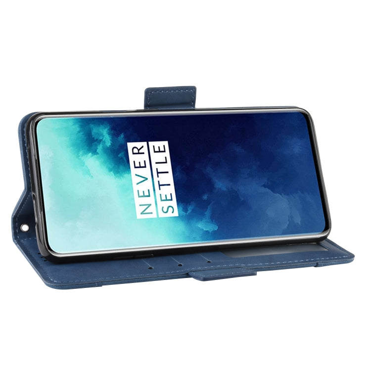 For OnePlus 7T Pro Wallet Style Skin Feel Calf Pattern Leather Case with Separate Card Slot