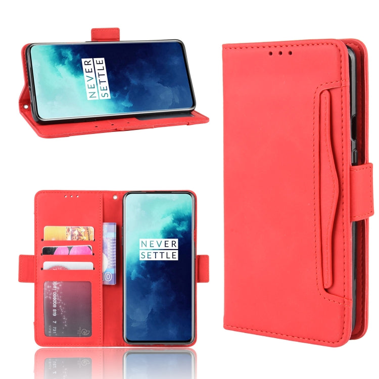 For OnePlus 7T Pro Wallet Style Skin Feel Calf Pattern Leather Case with Separate Card Slot