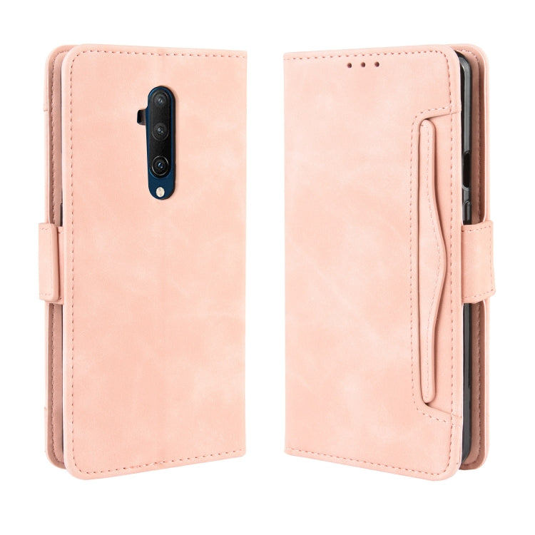 For OnePlus 7T Pro Wallet Style Skin Feel Calf Pattern Leather Case with Separate Card Slot