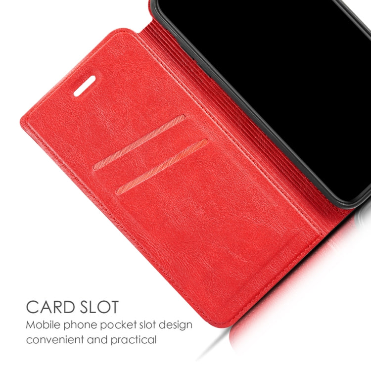 For Galaxy A70s Retro Simple Ultra-thin Magnetic Leather Case with Holder & Card Slots & Lanyard