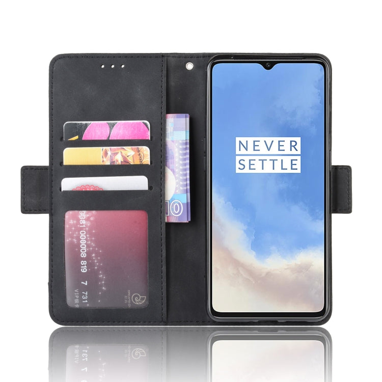 For OnePlus 7T Wallet Style Skin Feel Calf Pattern Leather Case with Separate Card Slot