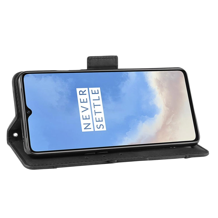 For OnePlus 7T Wallet Style Skin Feel Calf Pattern Leather Case with Separate Card Slot