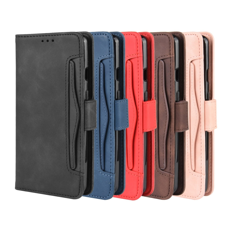 For OnePlus 7T Wallet Style Skin Feel Calf Pattern Leather Case with Separate Card Slot