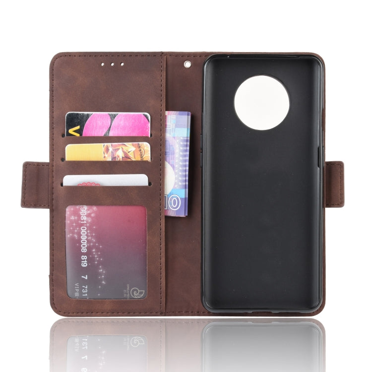 For OnePlus 7T Wallet Style Skin Feel Calf Pattern Leather Case with Separate Card Slot