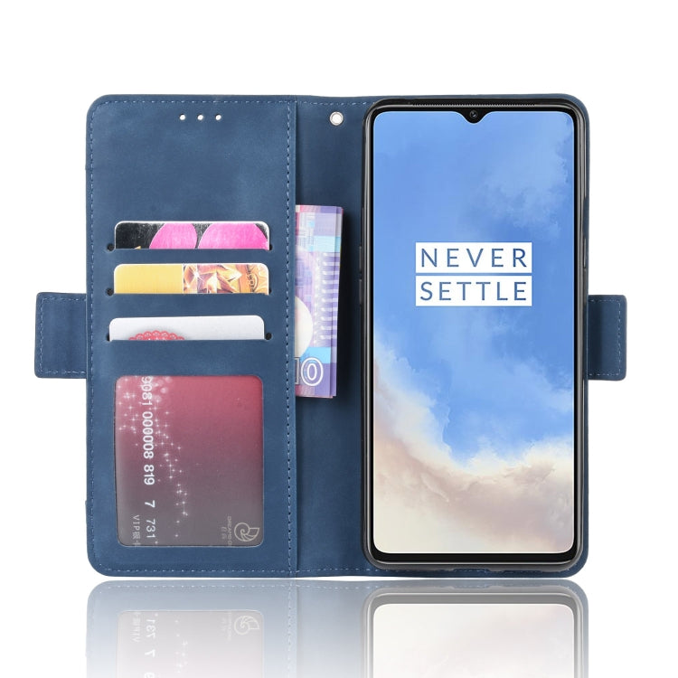 For OnePlus 7T Wallet Style Skin Feel Calf Pattern Leather Case with Separate Card Slot