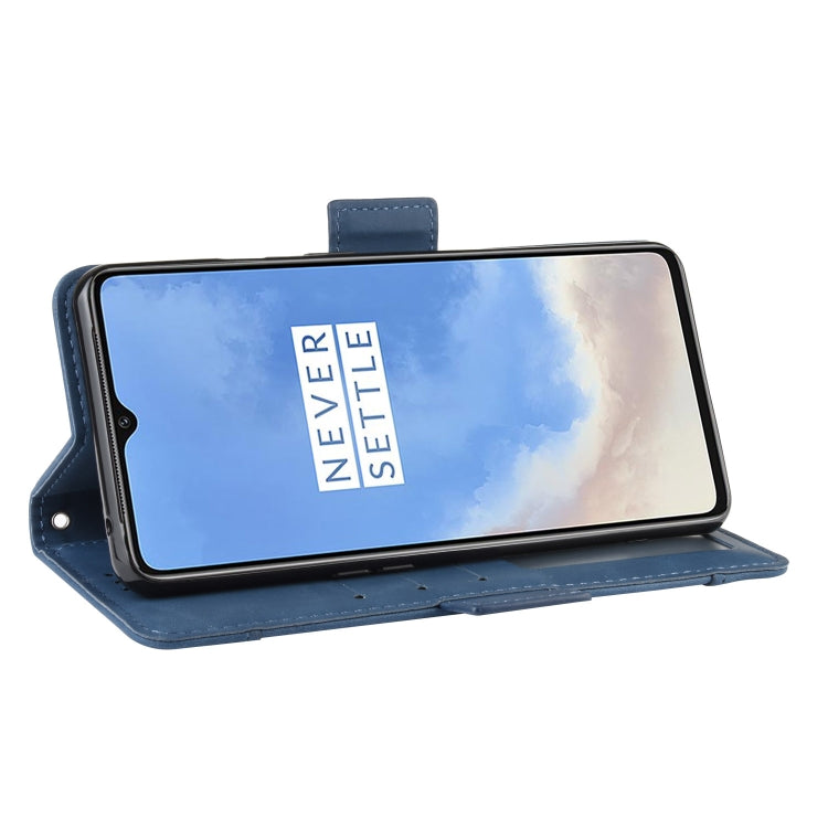 For OnePlus 7T Wallet Style Skin Feel Calf Pattern Leather Case with Separate Card Slot