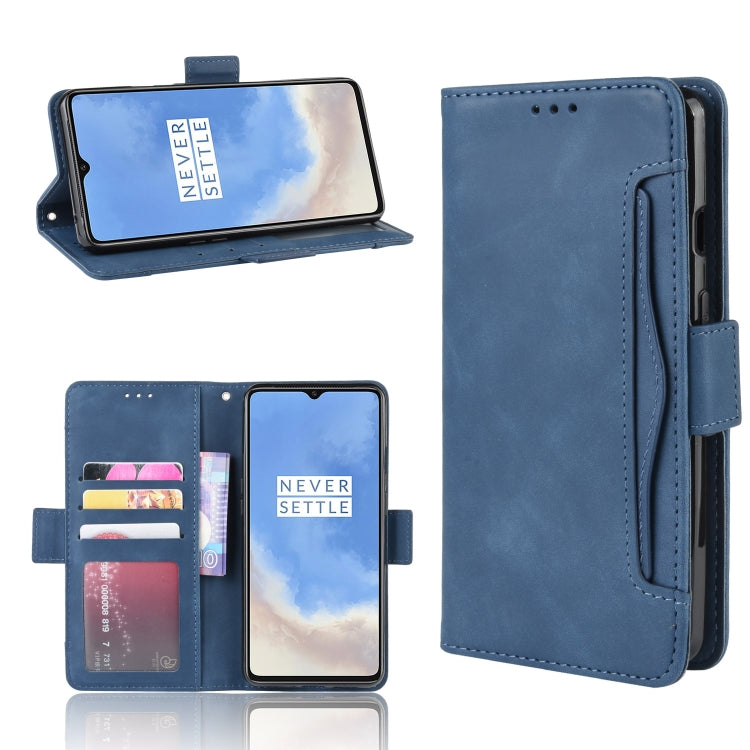 For OnePlus 7T Wallet Style Skin Feel Calf Pattern Leather Case with Separate Card Slot