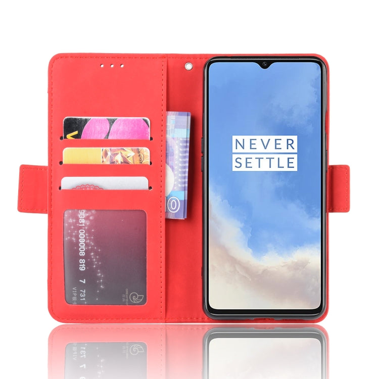 For OnePlus 7T Wallet Style Skin Feel Calf Pattern Leather Case with Separate Card Slot