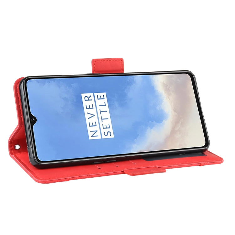 For OnePlus 7T Wallet Style Skin Feel Calf Pattern Leather Case with Separate Card Slot