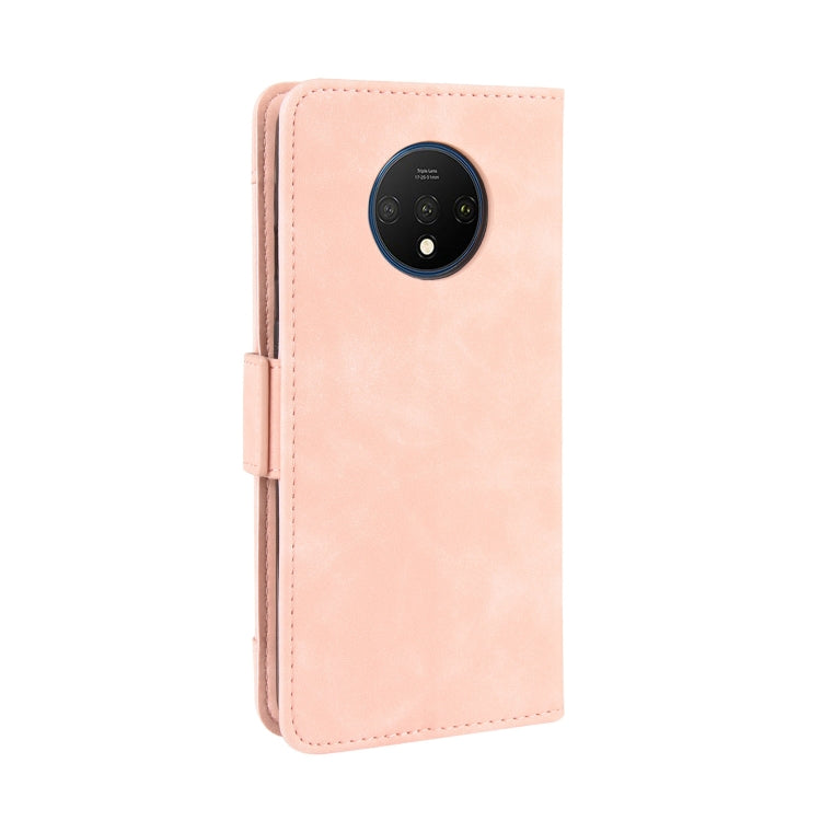 For OnePlus 7T Wallet Style Skin Feel Calf Pattern Leather Case with Separate Card Slot