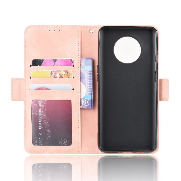 For OnePlus 7T Wallet Style Skin Feel Calf Pattern Leather Case with Separate Card Slot