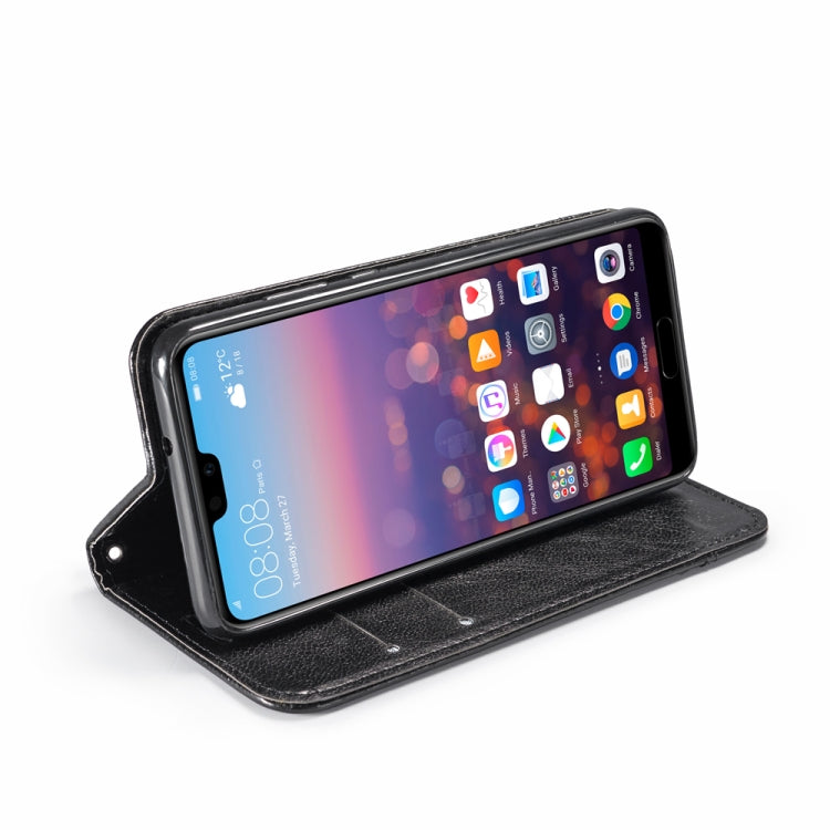 For Huawei P20 Pro Double-sided Absorption Splicing Horizontal Flip Leather Case with Holder & Card Slots & Lanyard