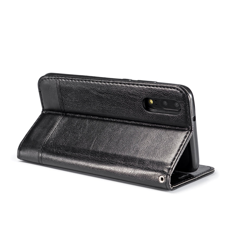 For Huawei P20 Pro Double-sided Absorption Splicing Horizontal Flip Leather Case with Holder & Card Slots & Lanyard