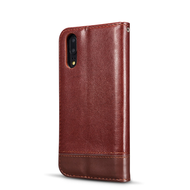 For Huawei P20 Pro Double-sided Absorption Splicing Horizontal Flip Leather Case with Holder & Card Slots & Lanyard