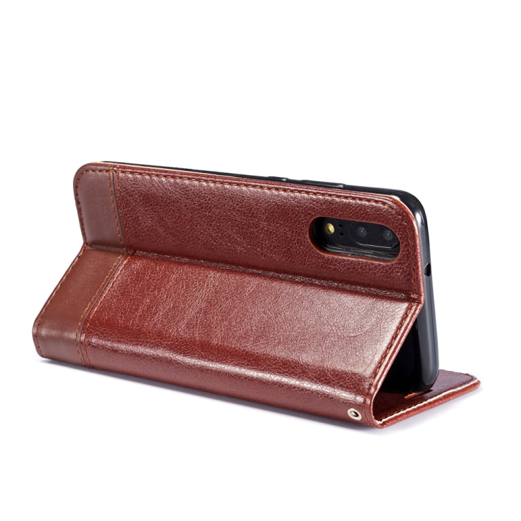 For Huawei P20 Pro Double-sided Absorption Splicing Horizontal Flip Leather Case with Holder & Card Slots & Lanyard