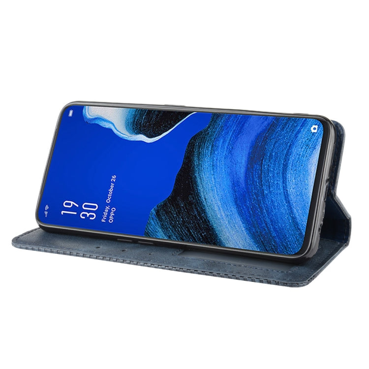 For Oppo Reno2 F/ Reno2 Z Magnetic Buckle Retro Crazy Horse Texture Horizontal Flip Leather Case with Holder & Card Slots & Photo Frame