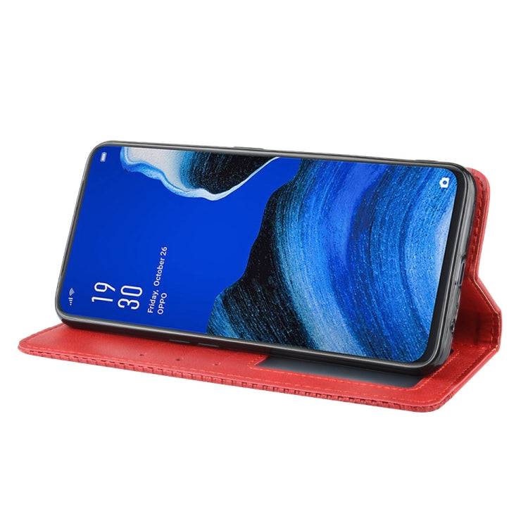 For Oppo Reno2 F/ Reno2 Z Magnetic Buckle Retro Crazy Horse Texture Horizontal Flip Leather Case with Holder & Card Slots & Photo Frame