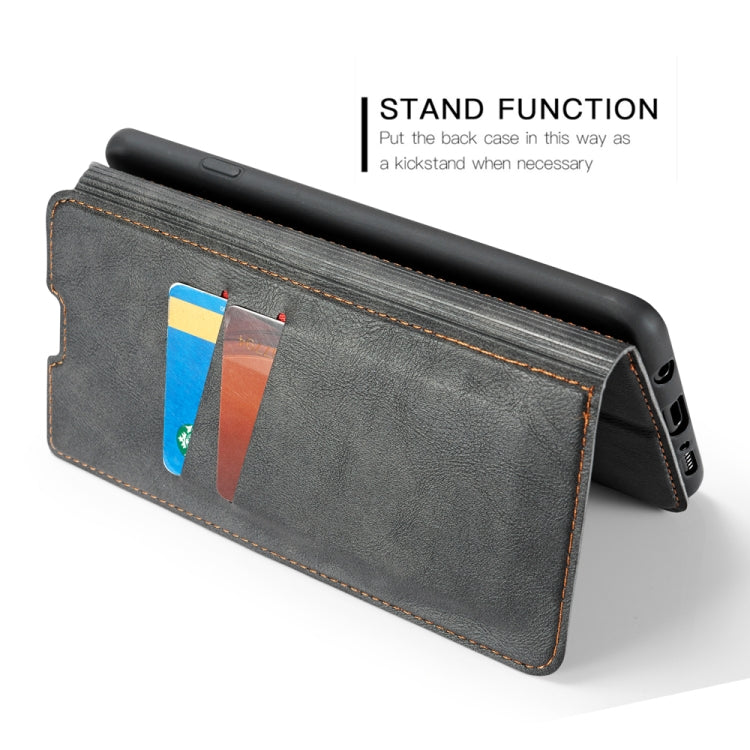 For Xiaomi Redmi Note8 Plus Retro Simple Ultrathin Magnetic Leather Case with Holder & Card Slots & Lanyard