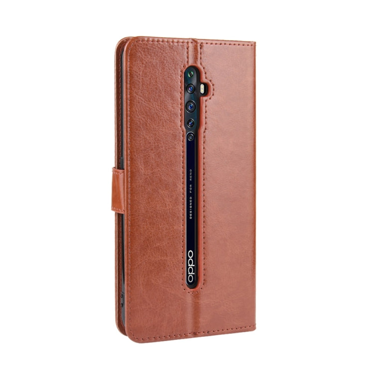 For Oppo Reno2 F / Reno2 Z Retro Crazy Horse Texture Horizontal Flip Leather Case with Holder & Card Slots & Photo Frame