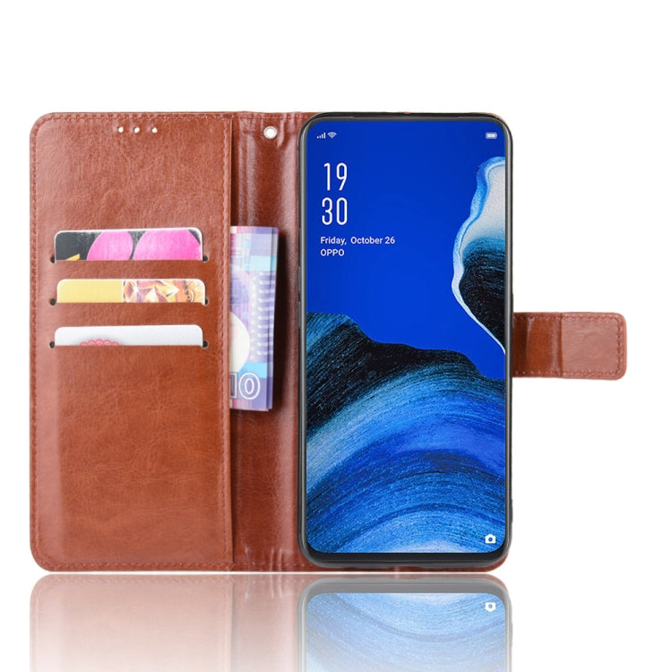 For Oppo Reno2 F / Reno2 Z Retro Crazy Horse Texture Horizontal Flip Leather Case with Holder & Card Slots & Photo Frame