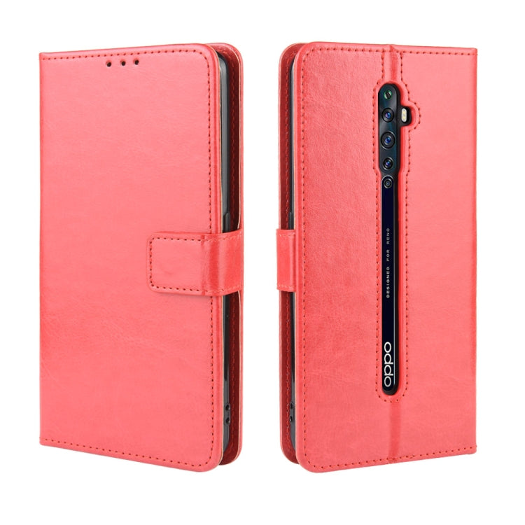 For Oppo Reno2 F / Reno2 Z Retro Crazy Horse Texture Horizontal Flip Leather Case with Holder & Card Slots & Photo Frame