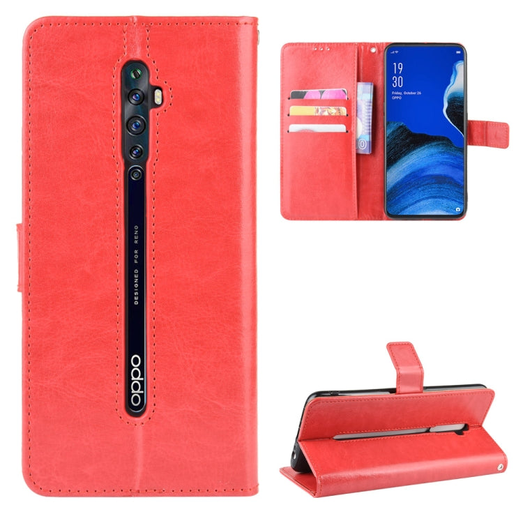 For Oppo Reno2 F / Reno2 Z Retro Crazy Horse Texture Horizontal Flip Leather Case with Holder & Card Slots & Photo Frame