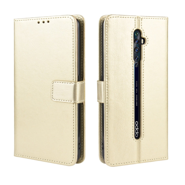 For Oppo Reno2 F / Reno2 Z Retro Crazy Horse Texture Horizontal Flip Leather Case with Holder & Card Slots & Photo Frame