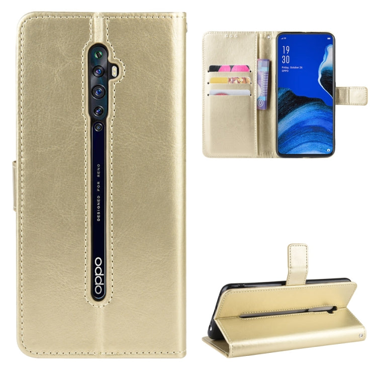 For Oppo Reno2 F / Reno2 Z Retro Crazy Horse Texture Horizontal Flip Leather Case with Holder & Card Slots & Photo Frame