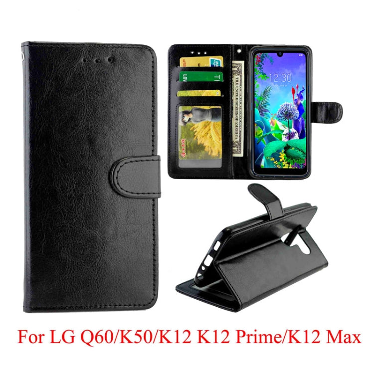 For LG Q60 / K50  Crazy Horse Texture Horizontal Flip Leather Case with Holder & Card Slots & Wallet & Photo Frame