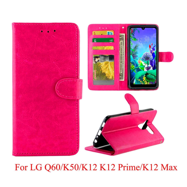 For LG Q60 / K50  Crazy Horse Texture Horizontal Flip Leather Case with Holder & Card Slots & Wallet & Photo Frame