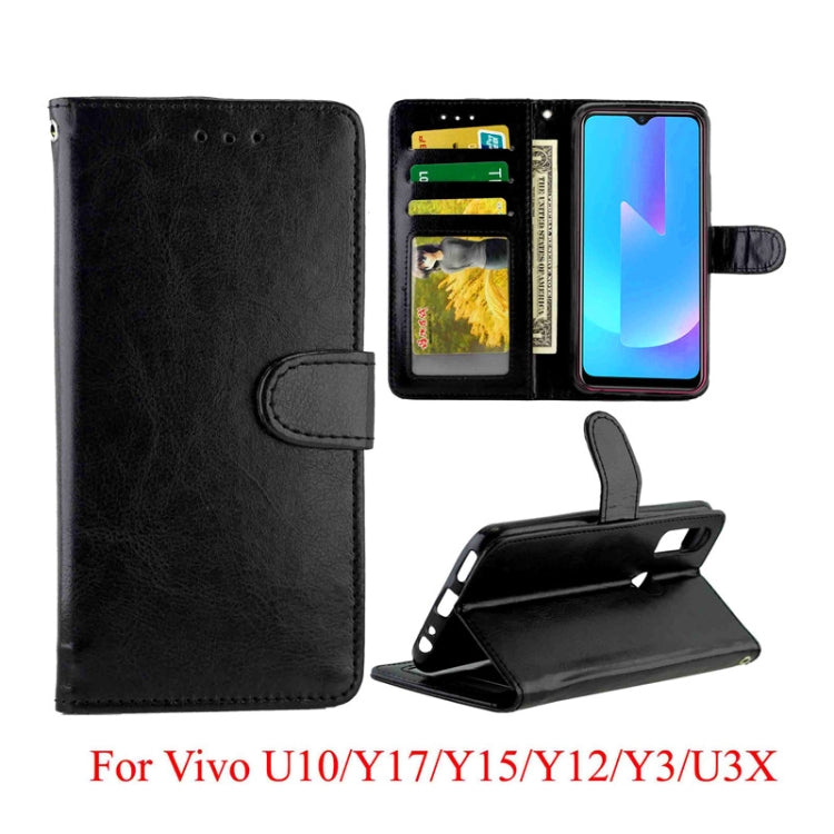 For Vivo U10 / Y17  Crazy Horse Texture Horizontal Flip Leather Case with Holder & Card Slots & Wallet & Photo Frame