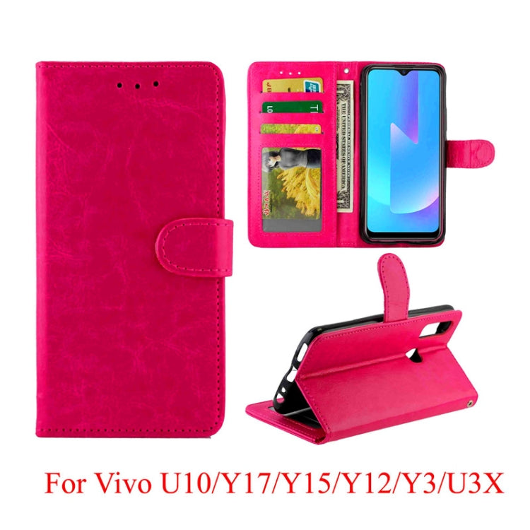 For Vivo U10 / Y17  Crazy Horse Texture Horizontal Flip Leather Case with Holder & Card Slots & Wallet & Photo Frame