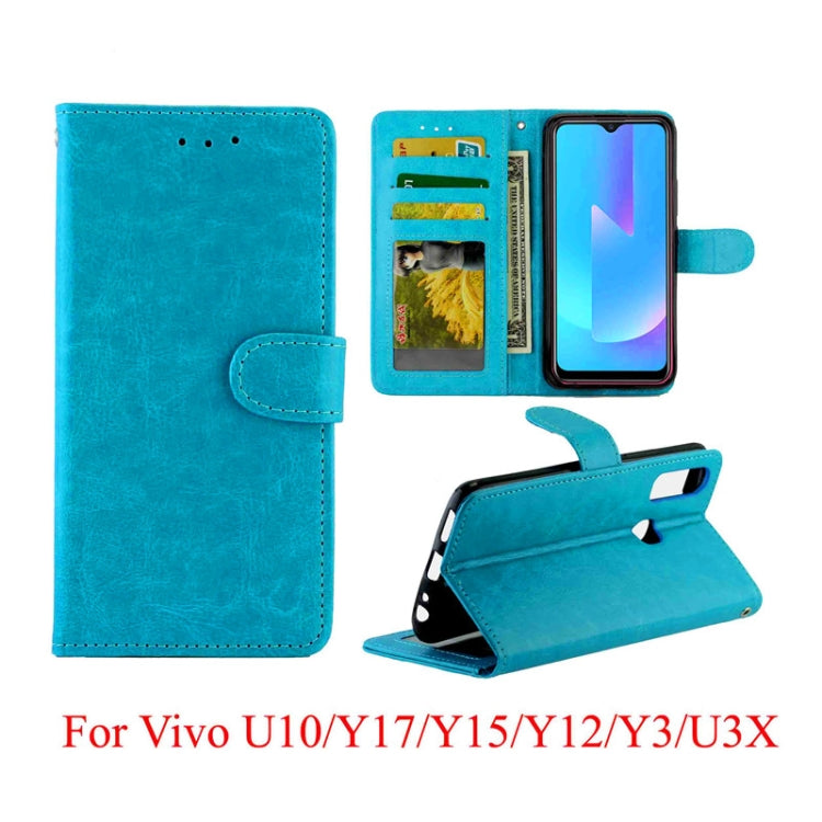 For Vivo U10 / Y17  Crazy Horse Texture Horizontal Flip Leather Case with Holder & Card Slots & Wallet & Photo Frame