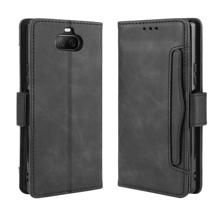 For Sony Xperia 8 Wallet Style Skin Feel Calf Pattern Leather Case with Separate Card Slot