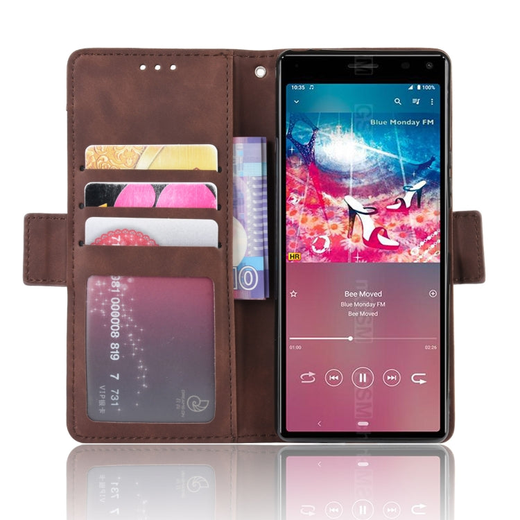 For Sony Xperia 8 Wallet Style Skin Feel Calf Pattern Leather Case with Separate Card Slot
