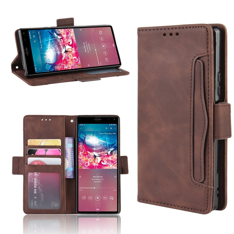 For Sony Xperia 8 Wallet Style Skin Feel Calf Pattern Leather Case with Separate Card Slot